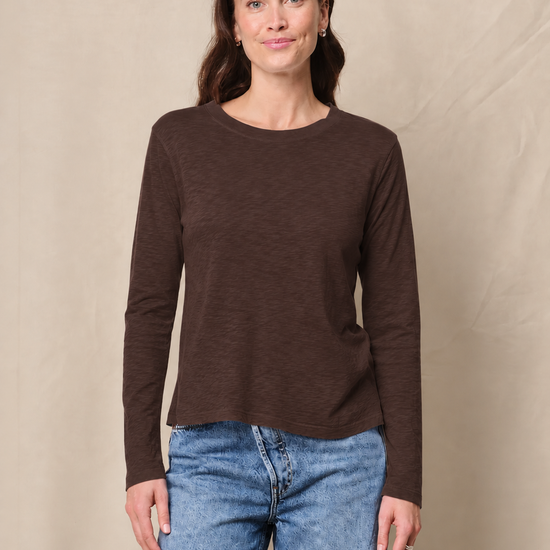 STATESIDE STATESIDE Supima L/S Tee ESPRESSO