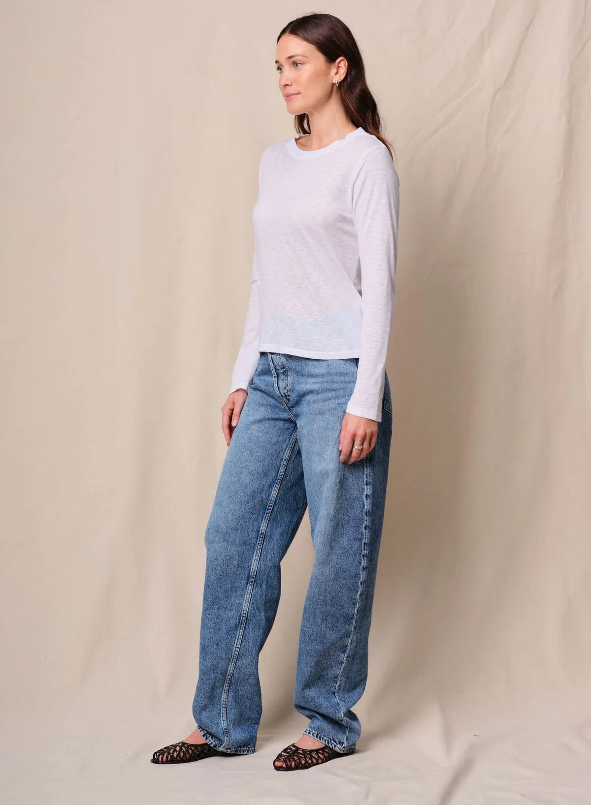 STATESIDE STATESIDE Supima L/S Tee WHITE