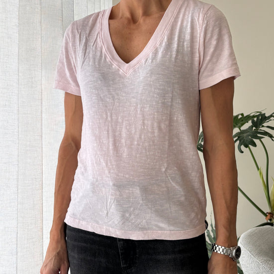 STATESIDE STATESIDE Supima S/S V Neck Tee Ballet Pink