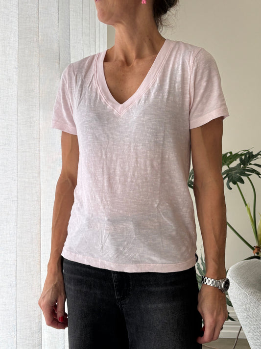 STATESIDE STATESIDE Supima S/S V Neck Tee Ballet Pink