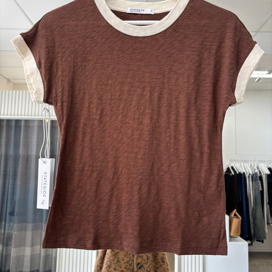 STATESIDE STATESIDE Supima Slub SS Ringer Tee