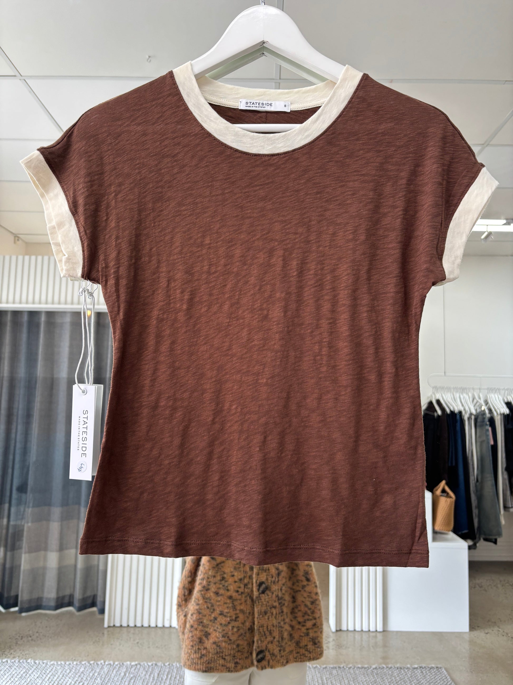 STATESIDE STATESIDE Supima Slub SS Ringer Tee