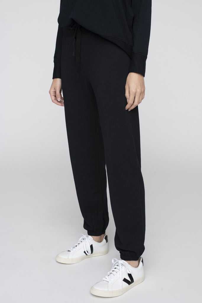 STATESIDE Softest Fleece Drawstring Sweatpant BLACK Balance Geelong