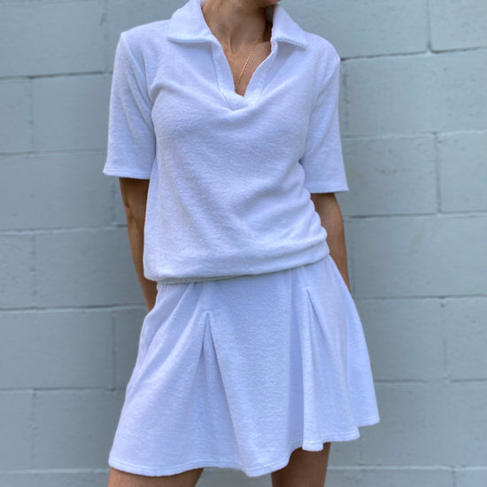 STATESIDE STATESIDE Terry Tennis Skirt WHITE